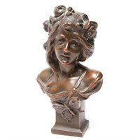 A. Zehle Art Nouveau Vienna Bronze-  Young Woman