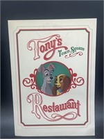 Disney World Tony's Town Square Restaurant Menu