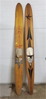 Vintage Champion & Challenger Wood Skiis