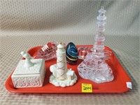 Lenox Lighthouses,Art Glass Candy, Egg Paperweight