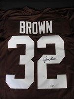 JIM BROWN SIGNED BROWNS JERSEY GAA COA