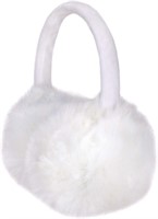 Sudawave Girls Knitted Faux Fur Earmuffs White