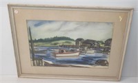 Original Framed Watercolor by Artist Louise