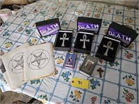 Satanic, tarot cards, Death symbols.