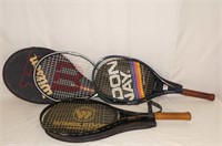 3 Tennis Racquets