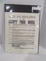 COUNTY POOR HOUSE POSTER