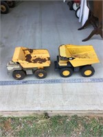 Vintage Tonka & Cat Trucks Lot of 2 Rust