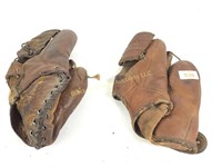 Leather ball gloves.