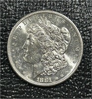 1881-S US Morgan Dollar Gem BU