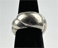 925 Silver Heavy Domed Band Ring