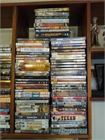Shelf lot of western dvds