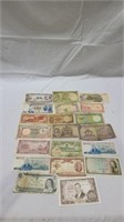 Big collection of early foreign currency