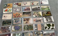 Various vintage post cards used and new