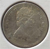 Silver 1965 Canadian dime