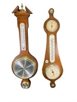 2-Vintage Banjo Barometer/Weather Stations
