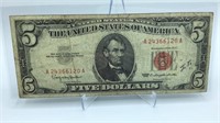 1963 $5 Red Seal Silver Certificate