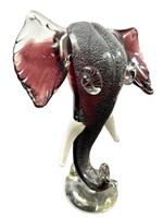 Murano Italy Blown Glass Elephant Head