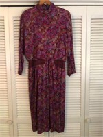 VINTAGE PATTY O'NEIL FLORAL DRESS SIZE 12