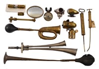 Collection of Vintage Brass Automotive Parts