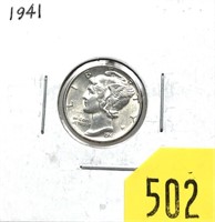 1941 Mercury dime