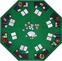 Evieun 48" 8-player Foldable Poker Table Top,