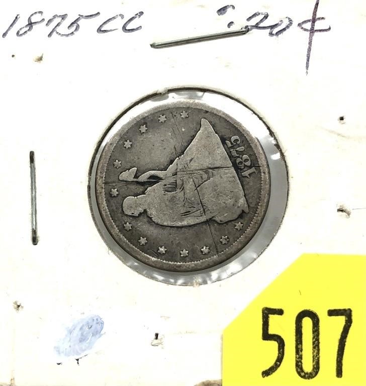 1875-CC 20-cent piece