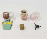 4 VTG Dime Machine Toys-Dice,Puzzle,game & color's