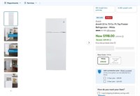 A922  Avanti Top Freezer Refrigerator, 22x7.3 Ft.