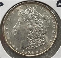 1886P Morgan Silver Dollar GEM BU
