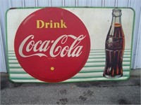 1958 DRINK COCA-COLA EMBOSSED SELF-FRAMED SST