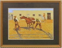 HIS 1ST LESSON GICLEE BY FREDRIC REMINGTON