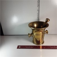 solid brass mortar and pestle