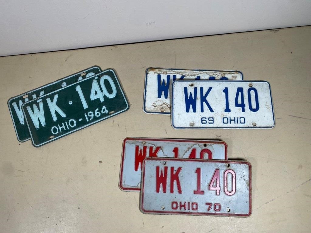 1960s-70s OH license plates