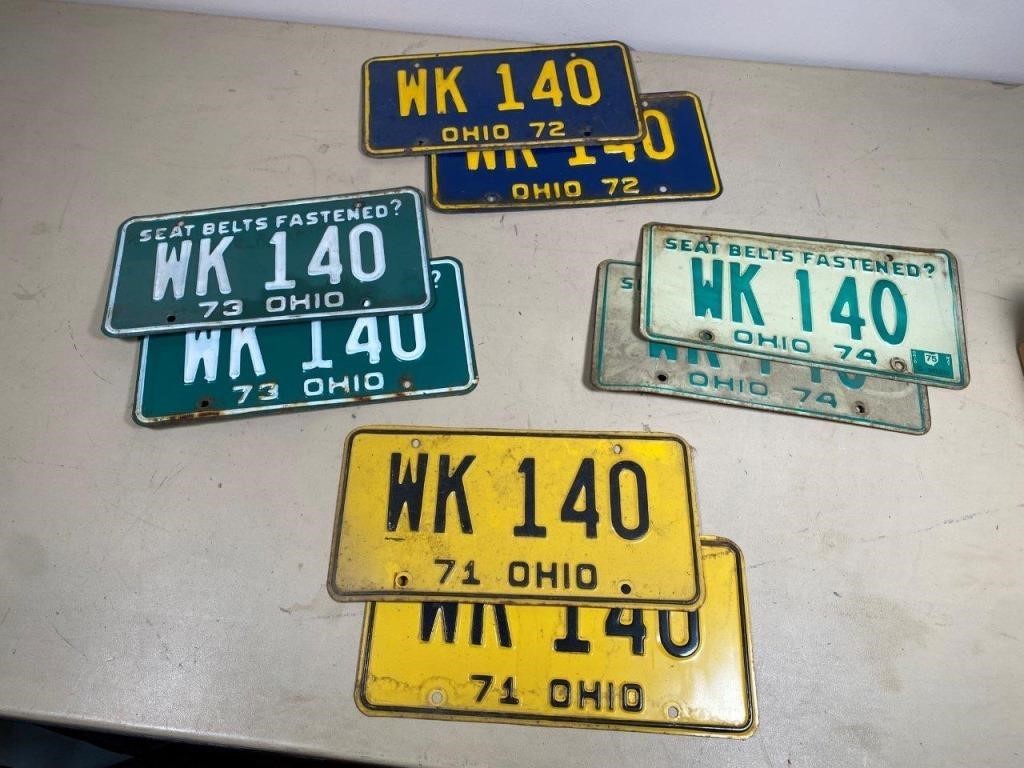 1970s OH license plates