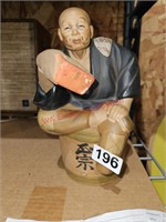 Monk statue - missing left foot