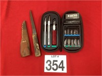 FILET KNIFE AND XACTO KNIFE SET
