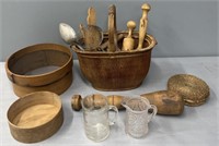 Country Kitchenware; Choppers; Butter Paddles etc