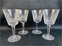 4 Waterford Lismore 5-3/4''  Claret Wine Glasses