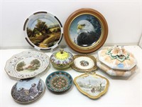 Fine Porcelain and Ceramic Hand-Painted Plates,