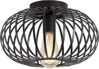 NEW $60 Metal Cage Semi Flush Mount Ceiling Light