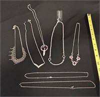 Costume Jewelry Silver Tone Necklace (7)