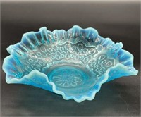 Fenton Opalescent Blue Bowl