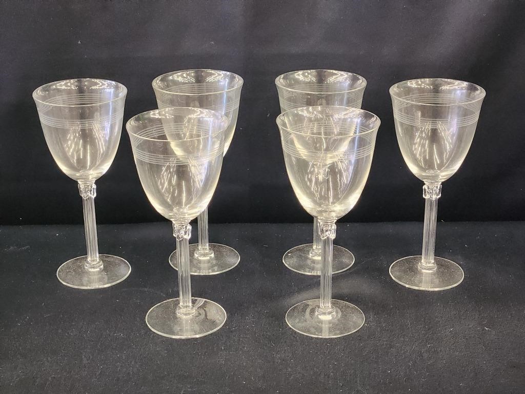 SET OF (6) FOSTORIA FORMALITY TALL WATER GOBLETS