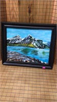 Painted mtn on canvas