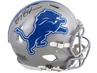 Lions Barry Sanders  Signed Full Size Helmet BAS