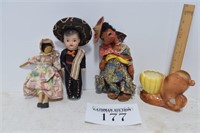 Antique Dolls & Planter