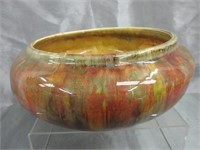 Large Multicolored Glazed Bowl