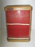 Vintage Camillus knife display box with (11)