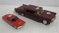 (2) Vintage toy friction cars including plastic