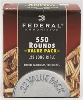 550 Rounds Of Federal .22 LR Ammunition